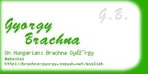 gyorgy brachna business card